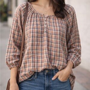 Old Navy Multicolor Plaid Blouse